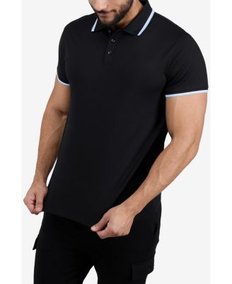 XRAY Men's Short Sleeve Texture Rib Polo