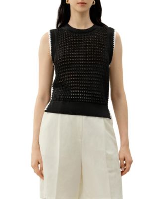 Women's Toscana Pointelle Embroidered Vest