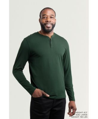 X RAY Men's Long Sleeve Henley T-Shirt