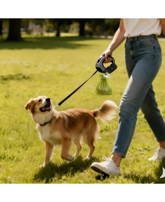 2pcs Dog Poop Bag Holder Hand Free Metal Waste Carrier for Leash Walking