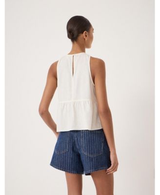 Women's Nomie Linen Blend Peplum Top