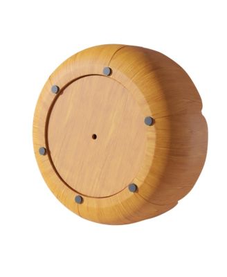  Outdoor Indoor Coffee Table, Modern Wood Grain Drum Center Table,Backyard, Living Room