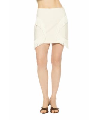 Women's Lior Fringe Grommet Mini Skirt