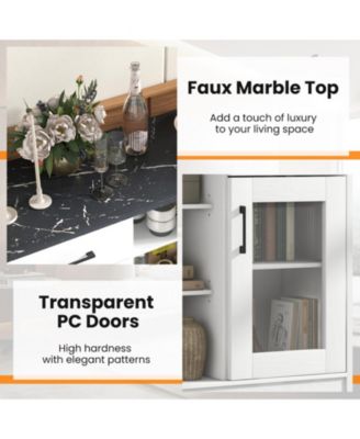 52-Inch Sideboard Buffet Cabinet with Drawers and Adjustable Shelves