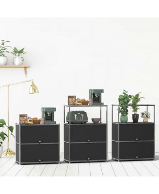 3-Tier Storage Cabinet Metal Shelving Unit – Multi-Functional Kitchen Organizer