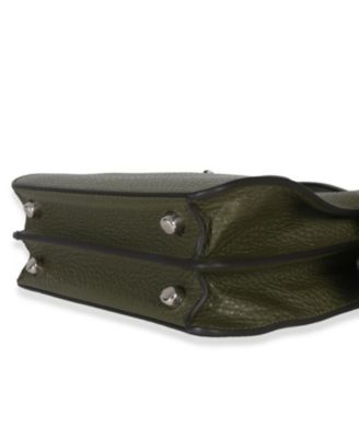 Olive Calfskin Leather Mini Peekaboo ISeeU Bag