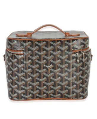 Gold Black Goyardine Canvas Muse Vanity Case