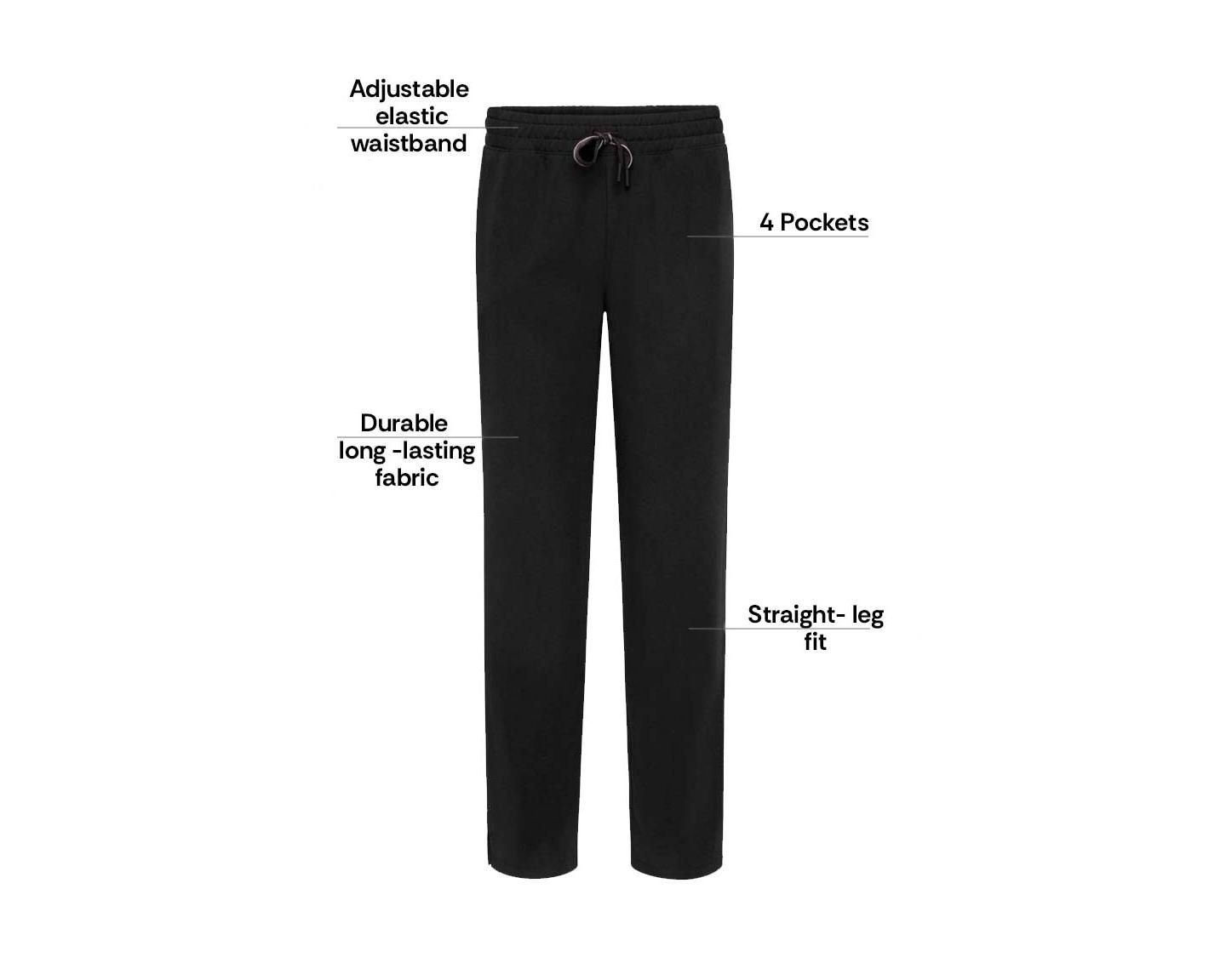 Мужские комплекты Jaanuu UltraLAST Essential Performance 5-Pocket Scrub Set, цвет: Чёрный — фото 4