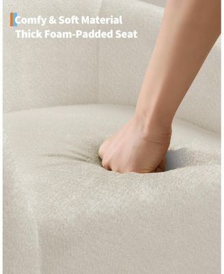 Accent Barrel Chair Boucle Club Chair Furry Sherpa Armchair Suitable for Living Room Bedroom Reception Room Office.