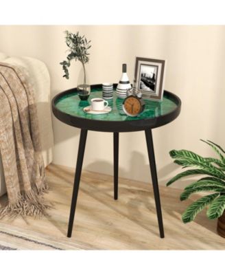 Modern Coffee End Table Sea Shell Design Mid Century