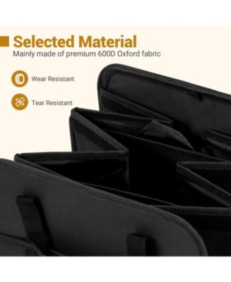 18 Gallon Car Trunk Organizer with Lid and Three Compartments