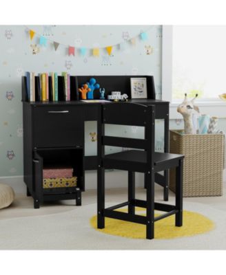 Wooden Kids Study Desk and Chair Student Workstation Set