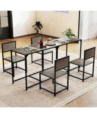 Three Piece Dining Set with Compact Table and Two Chairs
