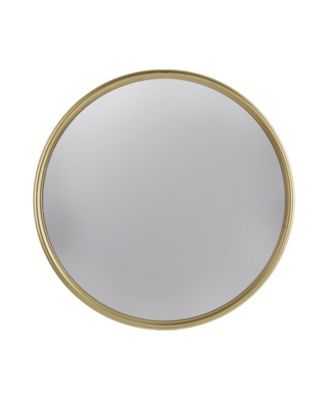 D15" Gold Round Mirror, Circle Mirror with Iron Frame for Living Room Bedroom Vanity Entryway Hallway