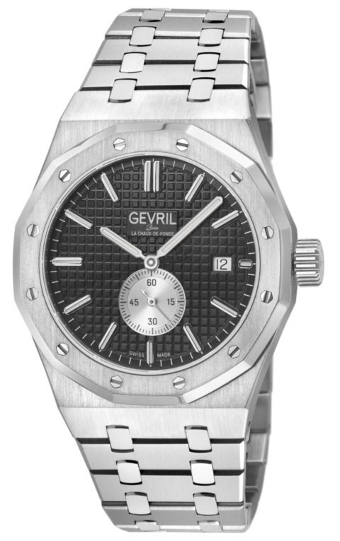 Мужские часы Gevril Gotham Swiss Automatic Bracelet Watch, цвет: Серебряный