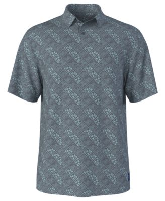 Men's Tropical Argyle Print Golf Polo