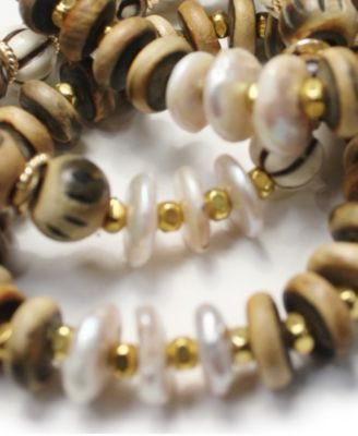 Wood 'n Pearls Bracelets