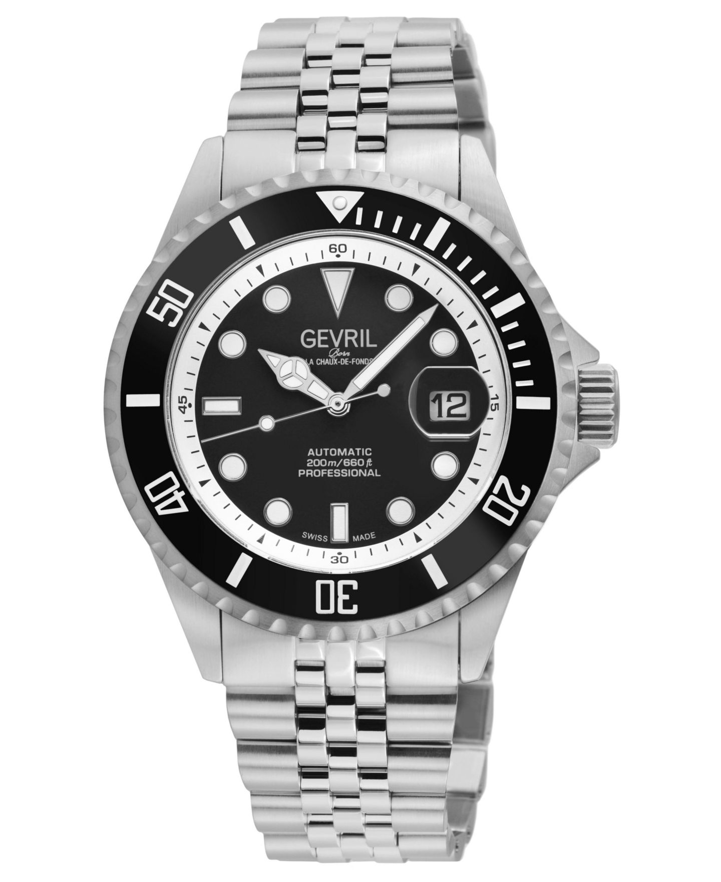 Мужские часы Gevril Wall Street Swiss Automatic Bracelet Watch — фото 1