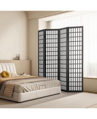 Room Divider, 4 Panel Japanese Folding Privacy Screen, Indoor Partition