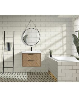 Carlsbad 30" Floating Bathroom Vanity Weathered Fir