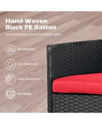 Patio Loveseat with Built In Table for Backyard or Porch