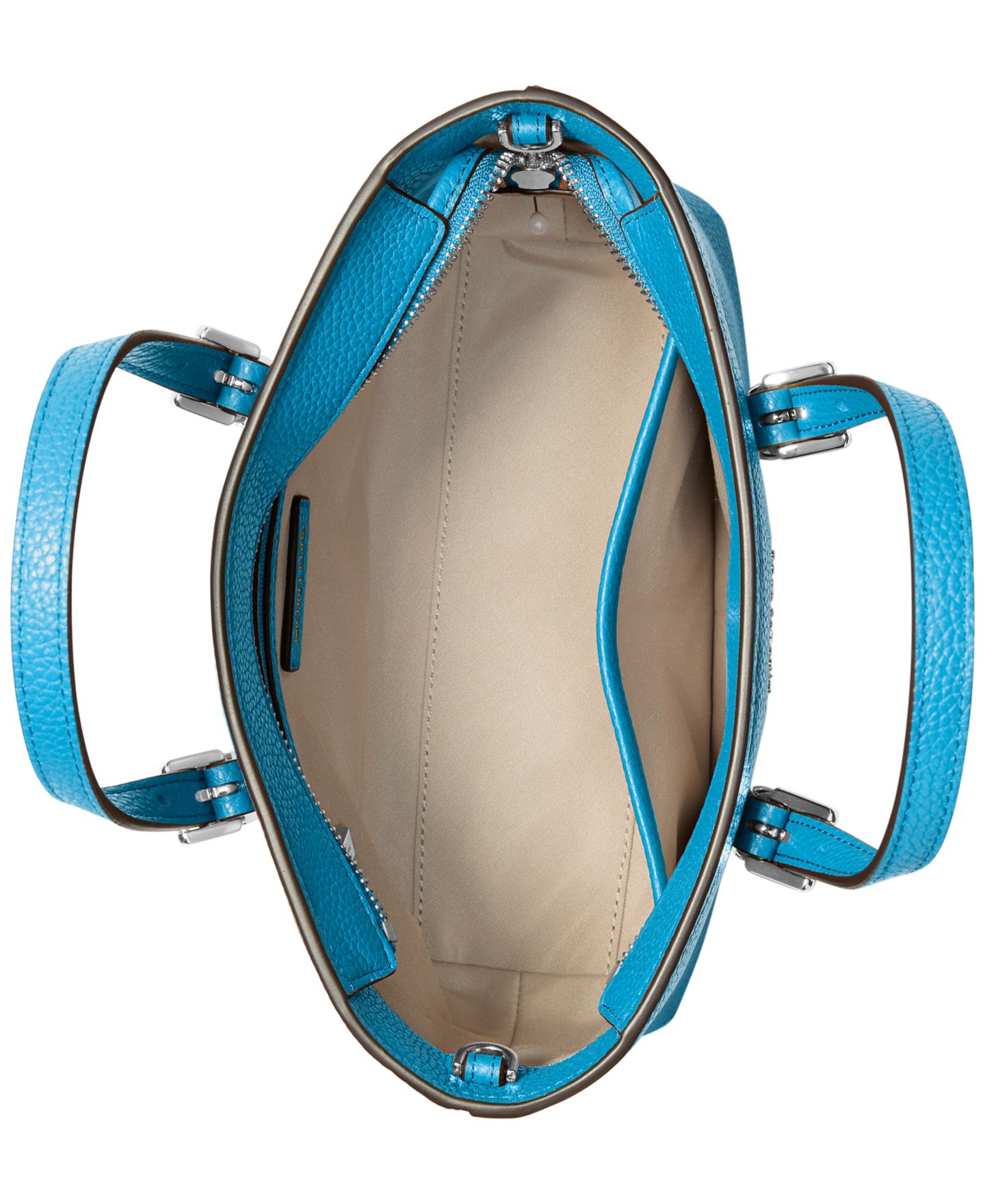 Женская сумка Michael Kors Quinn Small East West Crossbody, цвет: Синий / Серебряный — фото 2