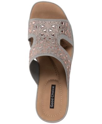 Women's Jaeya Embellished Knit Wedge Sandals
