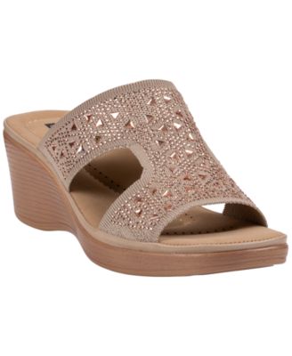 Women's Jaeya Embellished Knit Comfort Wedge Sandals