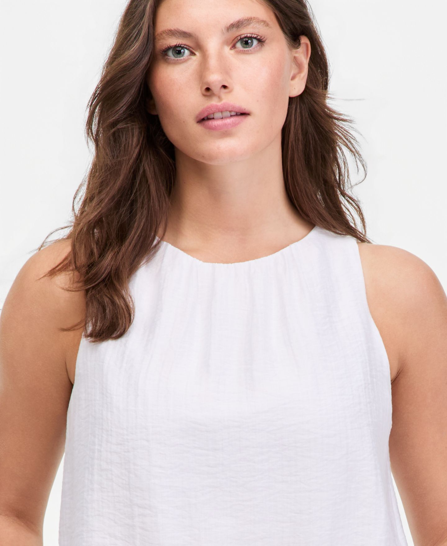 Женский топ On 34th Gauze Cropped Bubble Tank Top, цвет: Яркий белый — фото 3