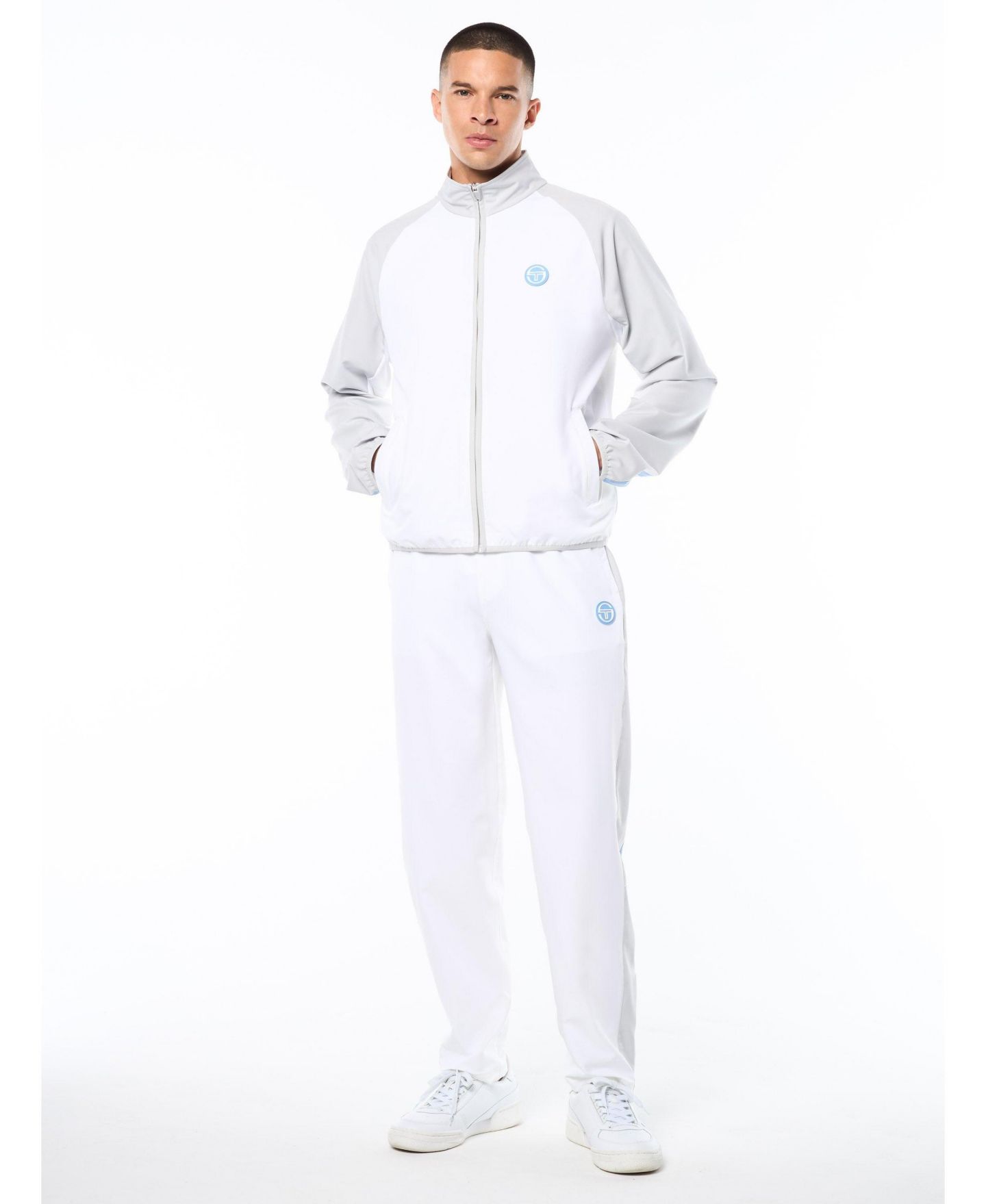 Мужская куртка Sergio Tacchini Racchetto Track, цвет: Яркий белый — фото 2