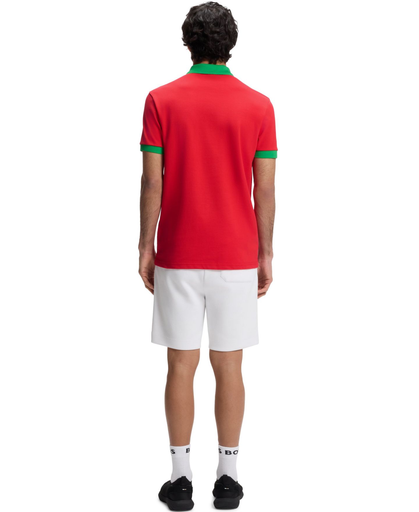 Мужское поло Hugo Boss Paddy Portugal Country Flag Trim Polo Shirt, цвет: Красный — фото 2