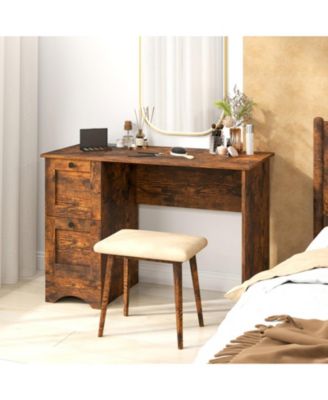 43 in Computer Desk Workstation with 2 Drawers and Integrated Charging Station