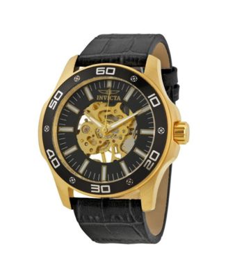 Men's 17261 Specialty Quartz Black Skeleton Dial Watch