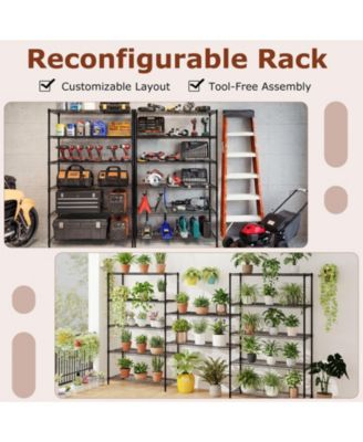 6 Tier Metal Storage Shelving Unit for Home Garage Use