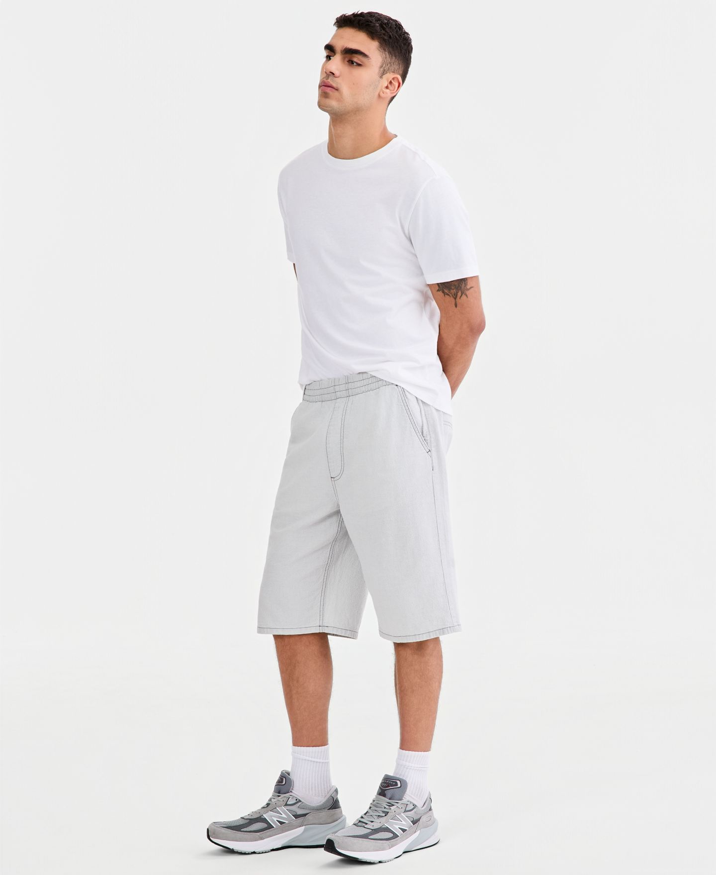 Мужские шорты Sun + Stone Lisbon Cotton Pull-On, цвет: Варёный — фото 4