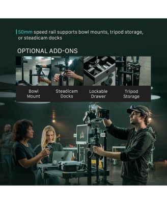 36" Aluminum Boulder Camera Cart, Gray