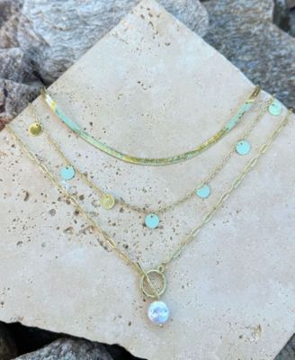 Pearl Gold 3-Layer Necklace