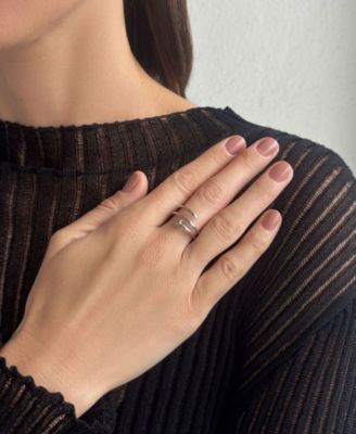Silver Nail Double Wrap Ring
