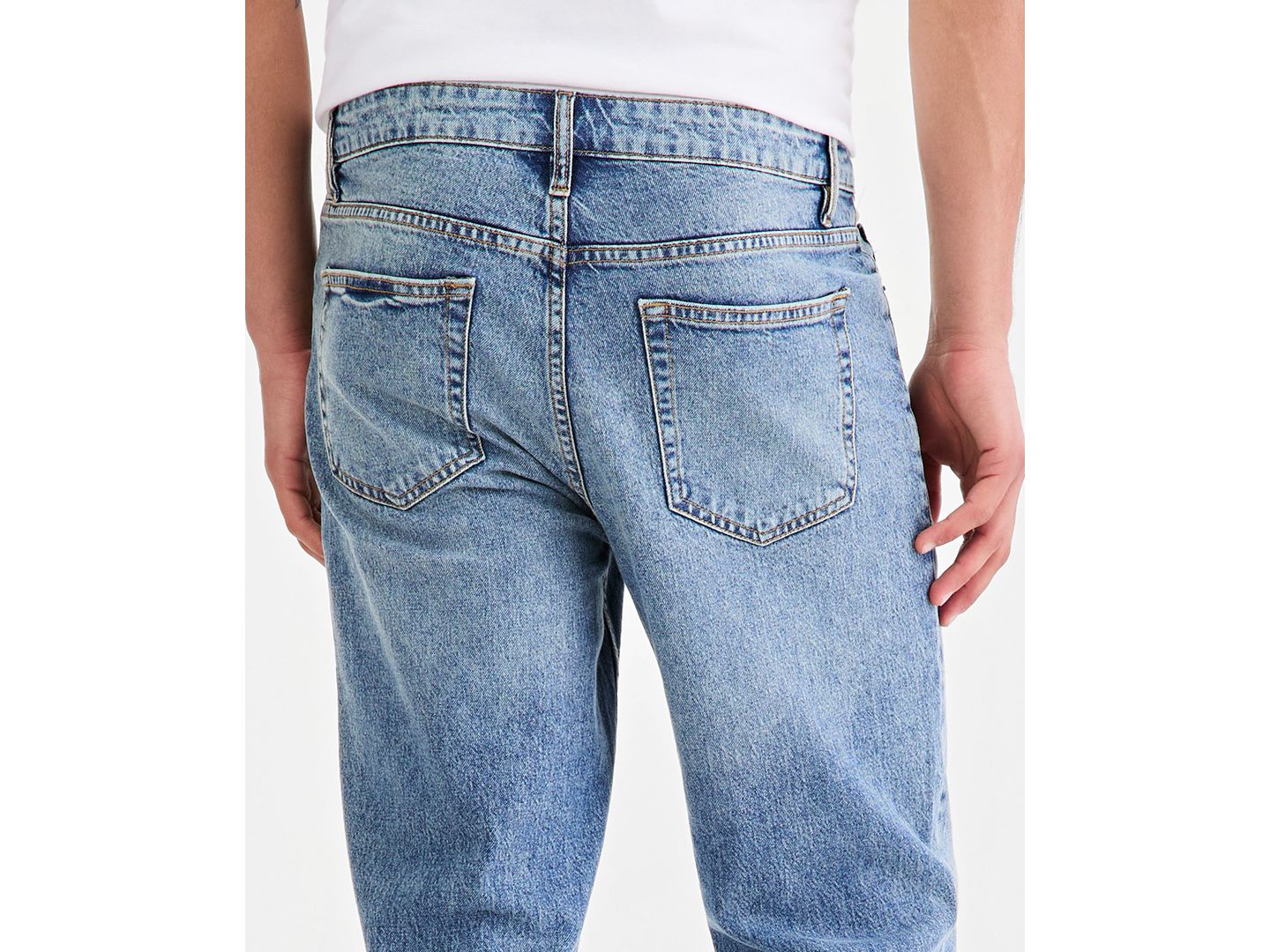 Мужские джинсы Sun + Stone Harvest Straight-Fit, цвет: Варёный — фото 6