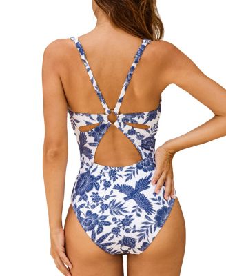 Women's Classic One-Piece Swimsuit with Back O-Ring Detail