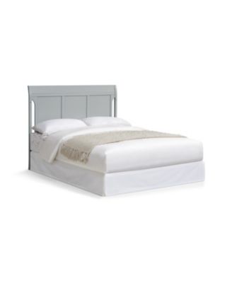 4 in 1 Modern Sleigh Convertible Crib Gray Solid Wood Adjustable Mattress Height