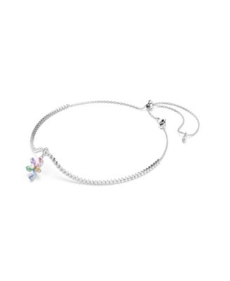 Ariana Grande x Choker Necklace, Mixed Cuts, Flower, Multicolored, Rhodium Plated