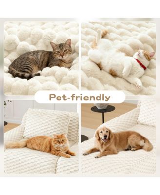 82" Modern Modular Sofa, Soft Flannelette 2-Seater Couch with Deep Seat and Anti-Slip Base for Living Room