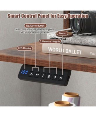 Height Adjustable Electric Standing Desk with 2 Drawers