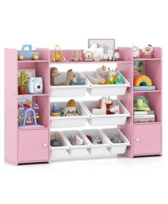 56 in Large Kids Toy Storage Organizer with Bins and Bookshelf
