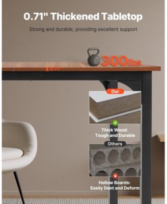 71in Rectangle Wood Farmhouse Dining Table for 6-8 People