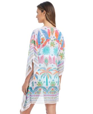 Women's Deep V-Neck Swim Cover Up Caftan