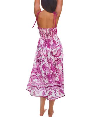 Women's Night Show Paisley Midi Beach Dress