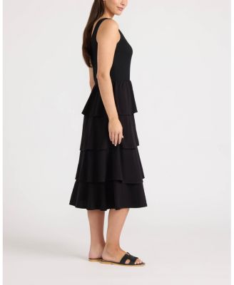 Women's Knit Tank Top Tiered Dress