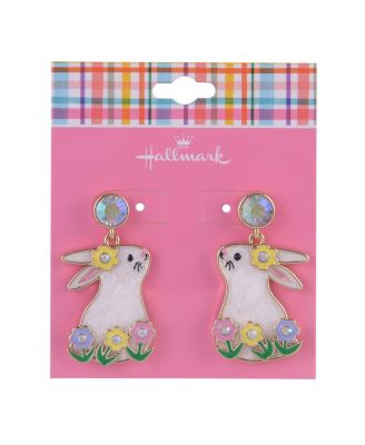 Easter Bunny and Flower Earrings